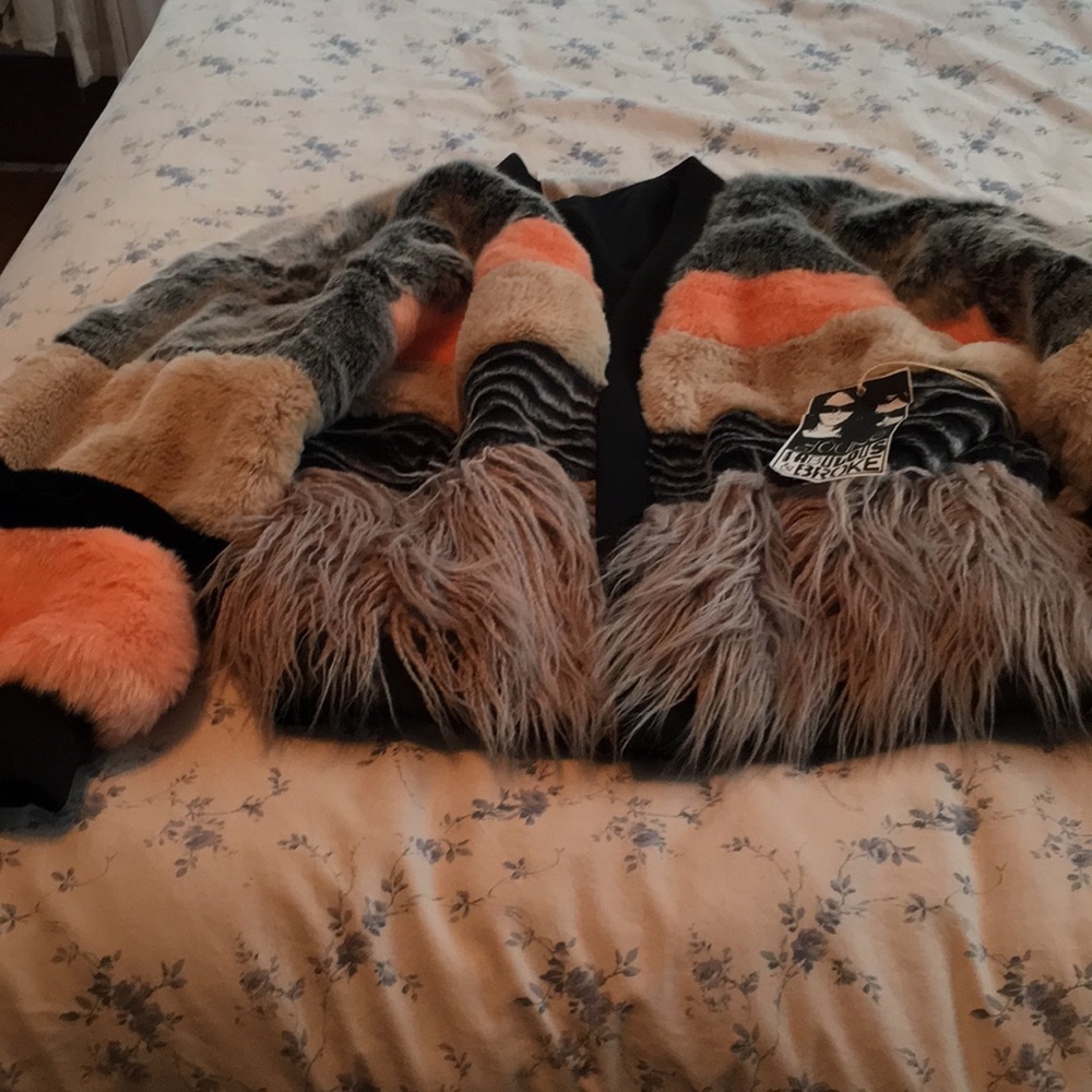 Young Fabulous & Broke faux fur coat